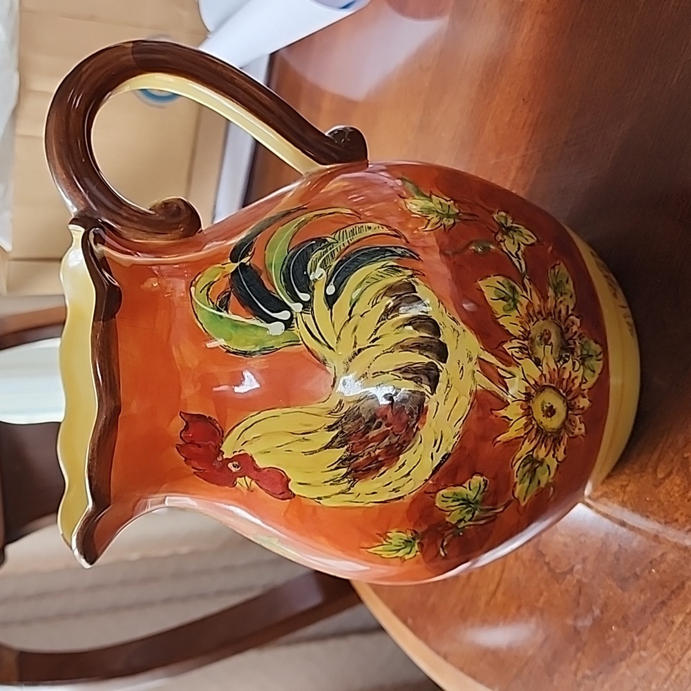 Maxcera Orange Rooster pitcher